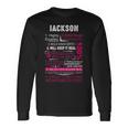 Jackson Name Jackson Long Sleeve T-Shirt Gifts ideas