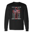 Jesus Is My Savior Riding Is My Therapy Us Flag Long Sleeve T-Shirt T-Shirt Gifts ideas