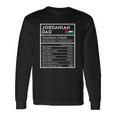 Jordanian Dad Nutrition Facts National Pride Long Sleeve T-Shirt T-Shirt Gifts ideas