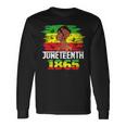 Juneteenth 1865 Independence Day Black Pride Black Long Sleeve T-Shirt T-Shirt Gifts ideas