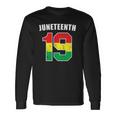 Juneteenth 19 Jersey Black American Freedom Juneteenth Long Sleeve T-Shirt Gifts ideas