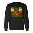 Juneteenth Is My Independence Day Black King Fathers Day Unisex Long Sleeve Gifts ideas