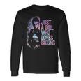 Just A Girl Who Loves Boxing Ink Splatter Unisex Long Sleeve Gifts ideas