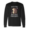 Just A Girl Who Loves Hedgehogs Cute Hedgehog Girl Long Sleeve T-Shirt T-Shirt Gifts ideas