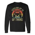 Leveling Up To Daddy Of Twins Expecting Dad Video Gamer Long Sleeve T-Shirt Gifts ideas