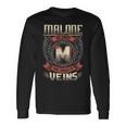 Malone Blood Run Through My Veins Name V9 Long Sleeve T-Shirt Gifts ideas