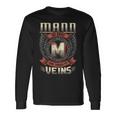 Mann Blood Run Through My Veins Name V5 Long Sleeve T-Shirt Gifts ideas