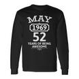 May 1969 52 Years Of Being Awesome 52Nd Birthday 52 Years Old Unisex Long Sleeve Gifts ideas