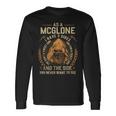 Mcglone Name Shirt Mcglone Name Long Sleeve T-Shirt Gifts ideas