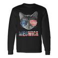 Meowica Funny Cat Patriotic Usa Shirt American Flag 544 Trending Shirt Unisex Long Sleeve Gifts ideas