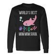 Mom Mom Grandma Worlds Best Mom Mom Shark Long Sleeve T-Shirt Gifts ideas