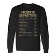 Norris Name Norris Facts Long Sleeve T-Shirt Gifts ideas