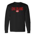 Oak Island Canada Flag Vintage Red Text Long Sleeve T-Shirt Gifts ideas