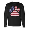 Patriotic Dog Paw Print For 4Th Of July Long Sleeve T-Shirt Gifts ideas