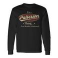 Patterson Shirt Personalized Name Shirt Name Print Shirts Shirts With Name Patterson Long Sleeve T-Shirt Gifts ideas