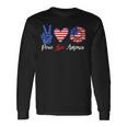Peace Love America 4Th Of July Sunflower Long Sleeve T-Shirt Gifts ideas