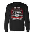 Pepper Shirt Crest Pepper Shirt Pepper Clothing Pepper Tshirt Pepper Tshirt For The Pepper Long Sleeve T-Shirt Gifts ideas