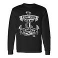Pontoon Boat Anchor Captain Captoon Long Sleeve T-Shirt Gifts ideas