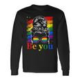 Be You Pride Lgbtq Gay Lgbt Ally Rainbow Flag Woman Face Long Sleeve T-Shirt T-Shirt Gifts ideas