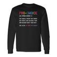 Pro Choice Definition Feminist Rights My Body My Choice Long Sleeve T-Shirt T-Shirt Gifts ideas