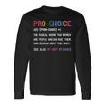 Pro Choice Definition Feminist Rights My Body My Choice V2 Long Sleeve T-Shirt T-Shirt Gifts ideas