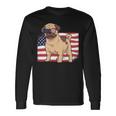 Pug Dad & Mom American Flag 4Th Of July Usa Pug Lover Long Sleeve T-Shirt Gifts ideas