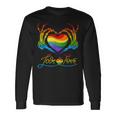Rainbow Heart Skeleton Love Is Love Lgbt Gay Lesbian Pride Long Sleeve T-Shirt T-Shirt Gifts ideas