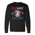 Red White And Moo Patriotic Cow Usa Flag 4Th Of July Farmer Long Sleeve T-Shirt Gifts ideas