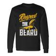 Respect The Beard Pogona & Bearded Dragon Long Sleeve T-Shirt Gifts ideas