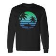 Retro Water Sport Surfboard Palm Tree Sea Tropical Surfing Long Sleeve T-Shirt T-Shirt Gifts ideas