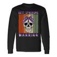 Rett Syndrome Warrior Skull Women Vintage Purple Ribbon Rett Syndrome Rett Syndrome Awareness Unisex Long Sleeve Gifts ideas