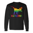 T Rex Dinosaur Lgbt Gay Pride Flag Allysaurus Ally Long Sleeve T-Shirt T-Shirt Gifts ideas