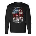 Veteran Im Veterans Daughter Not Just Daddys Little Girl Vintage American Flag Veterans Da Navy Soldier Army Military Long Sleeve T-Shirt Gifts ideas