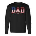 Vintage Dad Fathers Day American Flag Usa Dad 4Th Of July Long Sleeve T-Shirt T-Shirt Gifts ideas
