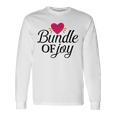 Baby Shower Text Design Bundle Of Joy Heart Unisex Long Sleeve Gifts ideas