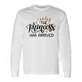 Baby Shower Text Design The Princess Has Arrived Unisex Long Sleeve Gifts ideas