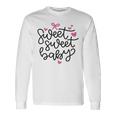 Baby Shower Text Pink Heart Ribbon Design Sweet Sweet Baby Unisex Long Sleeve Gifts ideas