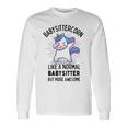 Babysittercorn Funny Unicorn Dabbing Gift Like A Normal Babysitter But More Awesome Unisex Long Sleeve Gifts ideas