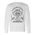 Drinking Coffee Since 1950 Aged Perfectly 72 Years Of Awesomenss Unisex Long Sleeve Gifts ideas