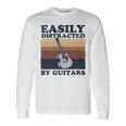 Easily Distracted By Guitars Quote For A Guitar Player Racerback Unisex Long Sleeve Gifts ideas