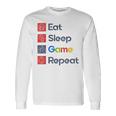 Eat Sleep Game Repeat Unisex Long Sleeve Gifts ideas