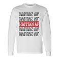 Haitian Af Patriotic Red Blue Haiti Haitian Flag Day Long Sleeve T-Shirt T-Shirt Gifts ideas