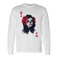 Halloween Sugar Skull With Red Floral Halloween Gift By Mesa Cute Unisex Long Sleeve Gifts ideas