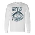 Happiness Is A Big Fish And A Witness Fisherman Dad Blue Unisex Long Sleeve Gifts ideas