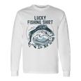 Lucky Fishing Shirt Do Not Wash Fisherman Dad Blue Unisex Long Sleeve Gifts ideas