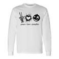 Peace Love Pumpkin Halloween Unisex Long Sleeve Gifts ideas