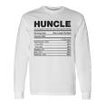 Premium Huncle Like A Regular Uncle But Way More Good Looking Nutrition Chart Unisex Long Sleeve Gifts ideas