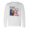 Red Goldendoodle Happy Independence Day 4Th Of July American Flag Long Sleeve T-Shirt T-Shirt Gifts ideas
