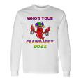 Whos Your Crawdaddy Crawfish Flag Mardi Gras Long Sleeve T-Shirt T-Shirt Gifts ideas