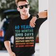 60Th Birthday 60 Years Of Being Awesome Wedding Anniversary Long Sleeve T-Shirt Gifts for Him